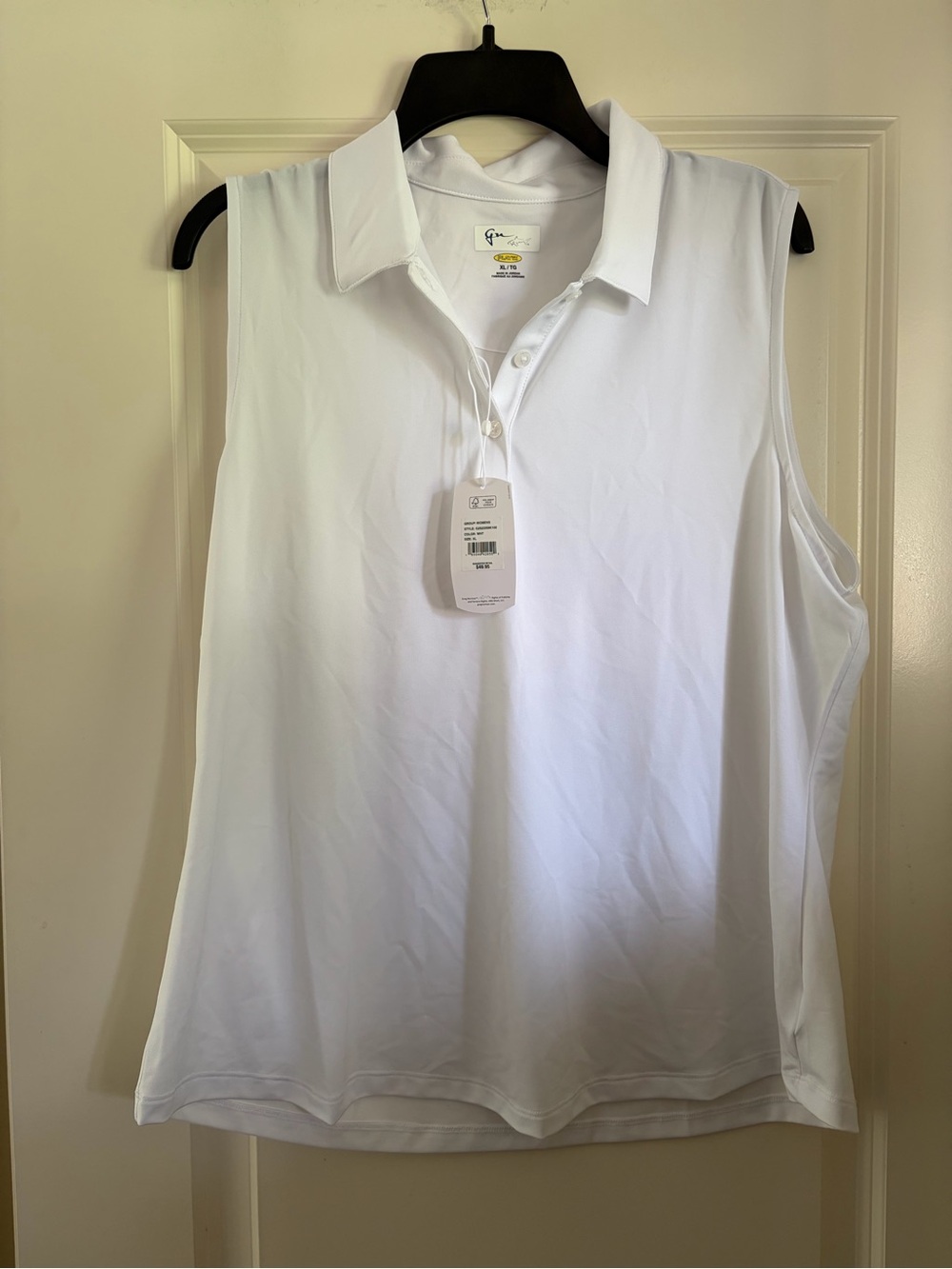 Greg Norman Collection Sleeveless Polo - White